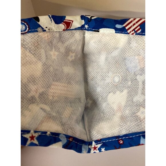 Handmade Patriotic Dog Adjustable Adult Face Mask XL Blue Red White - Picture 4 of 4